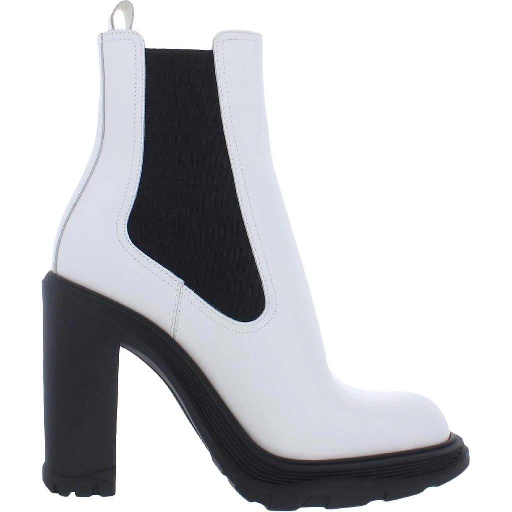 Alexander McQueen Stivali Da Donna Womens Leather Slip On Ankle Boots 3