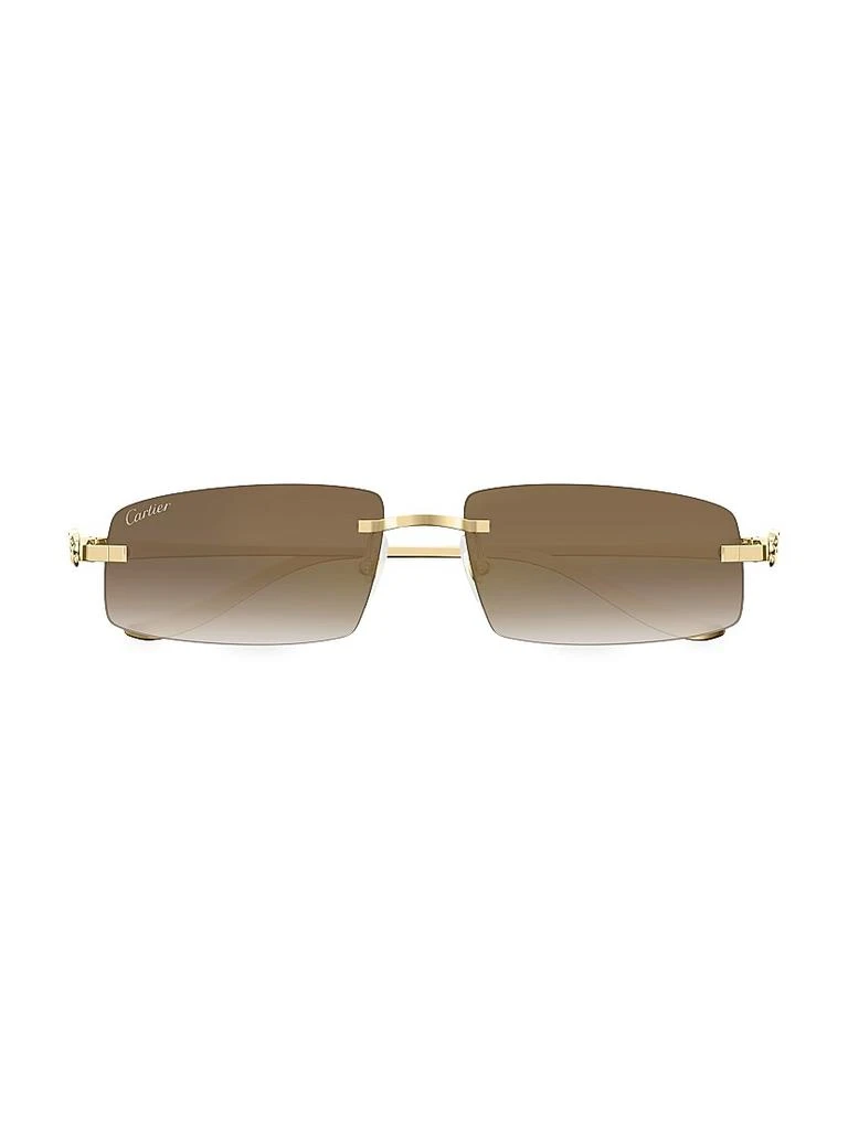 Cartier Panthère Classic 58MM Rectangular Sunglasses 2