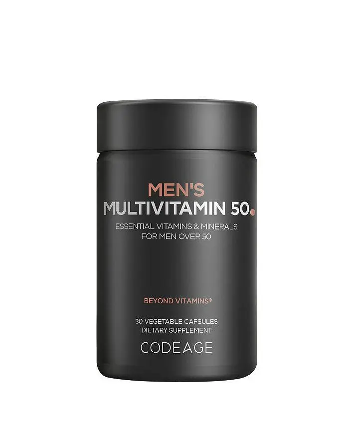 Codeage Men's Multivitamin 50, Essential Vitamins & Minerals for Men Over 50, CoQ10, Lutein