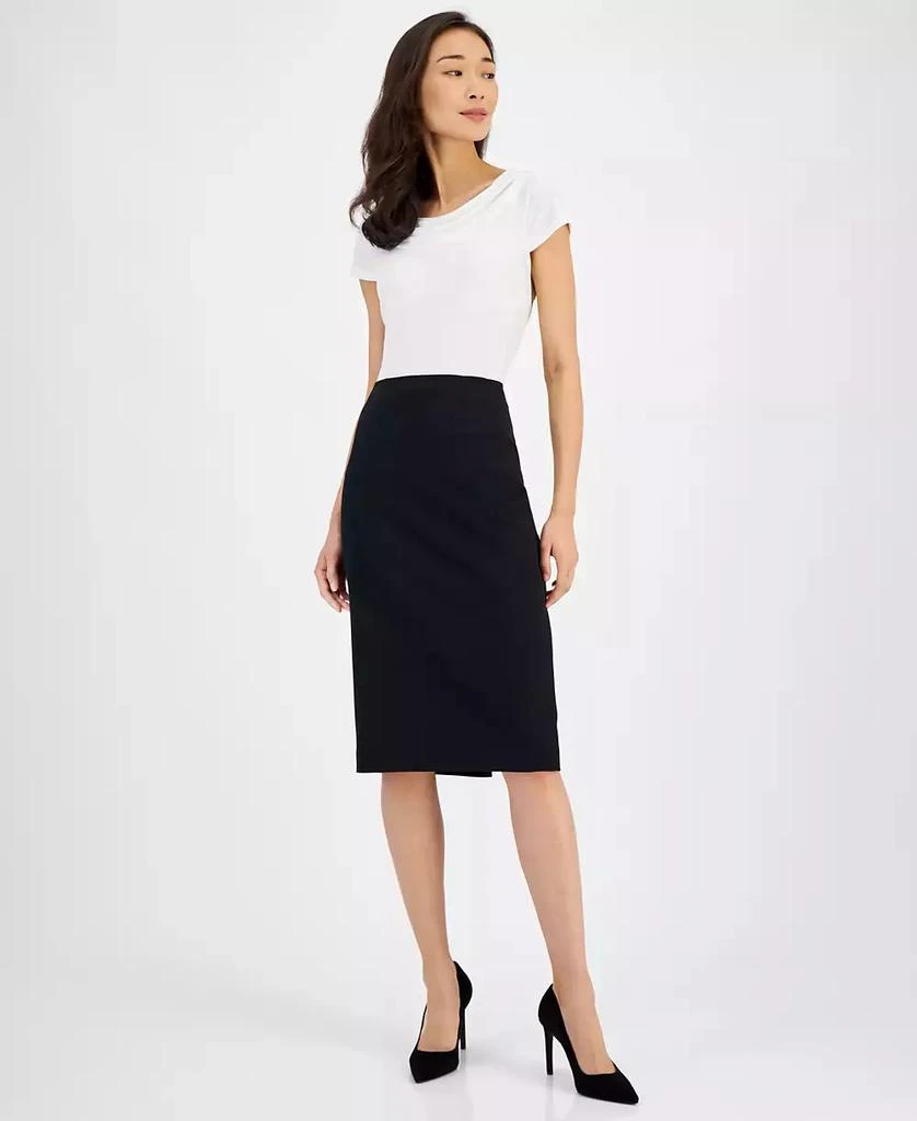 Kasper Women's Below-the-Knee Stretch Pencil Skirt, Regular & Petite Sizes 1