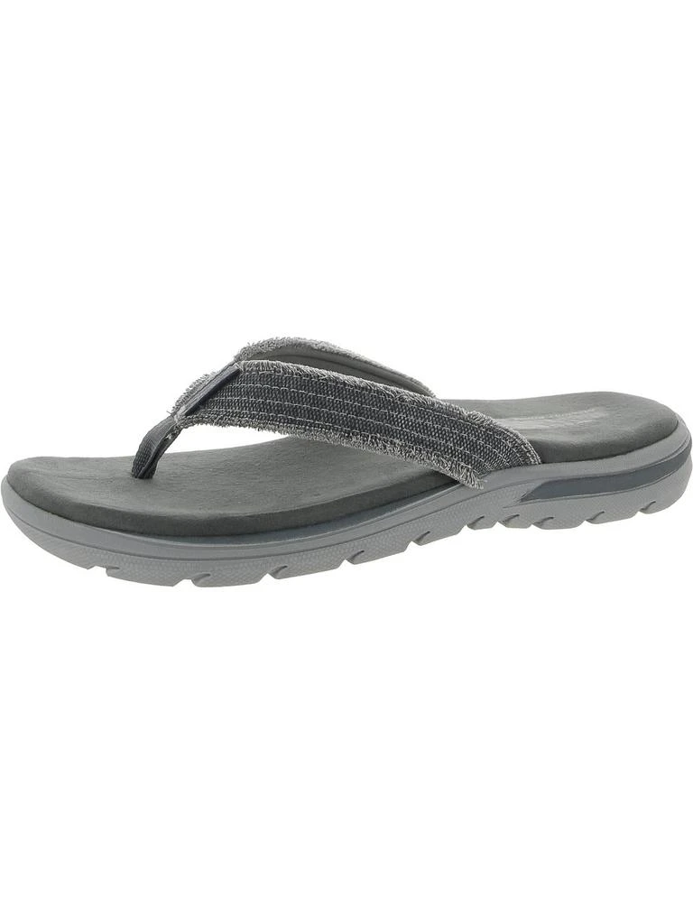 SKECHERS Bosnia Mens Canvas Slip Flip-Flops 5
