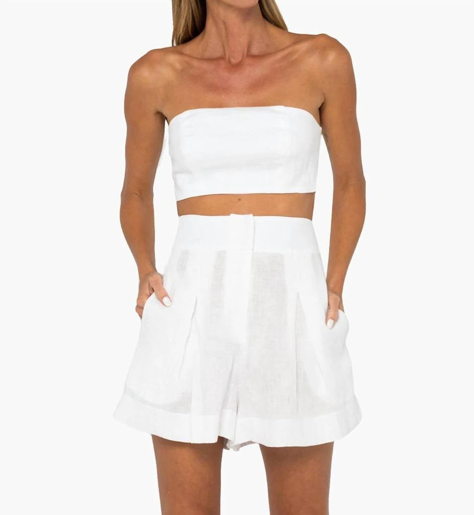 JUST BEE QUEEN Marlow Shorts In White 1