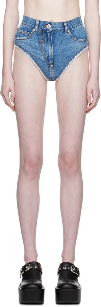 pushBUTTON Blue Panty Denim Shorts 1