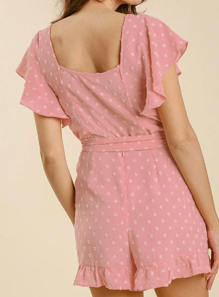 Umgee Umgee - Polka Dot Ruffled Romper 2