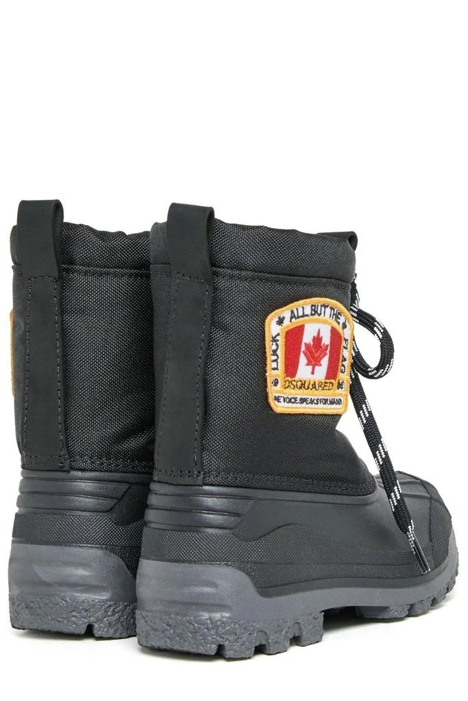 DSQUARED2 Dsquared2 Kids Logo Patch Lace-Up Boots 3