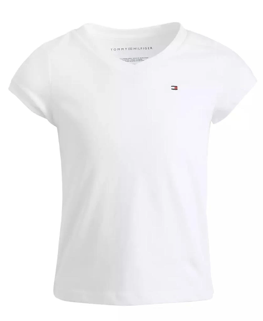 Tommy Hilfiger Big Girls Cotton V-Neck T-Shirt 1