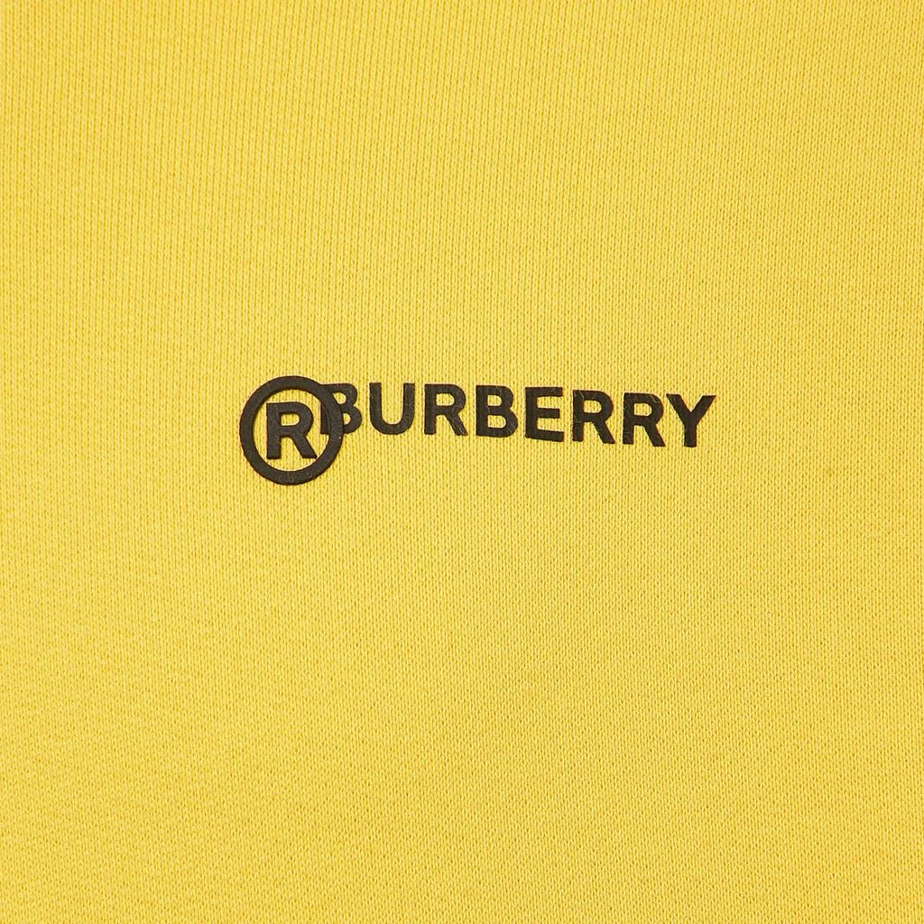 Burberry Burberry Yellow Logo Emboss Print Cotton Robson Hooded Sweatshirt L 4