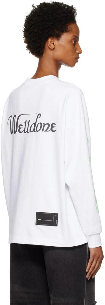 We11done White Print Long Sleeve T-Shirt 3