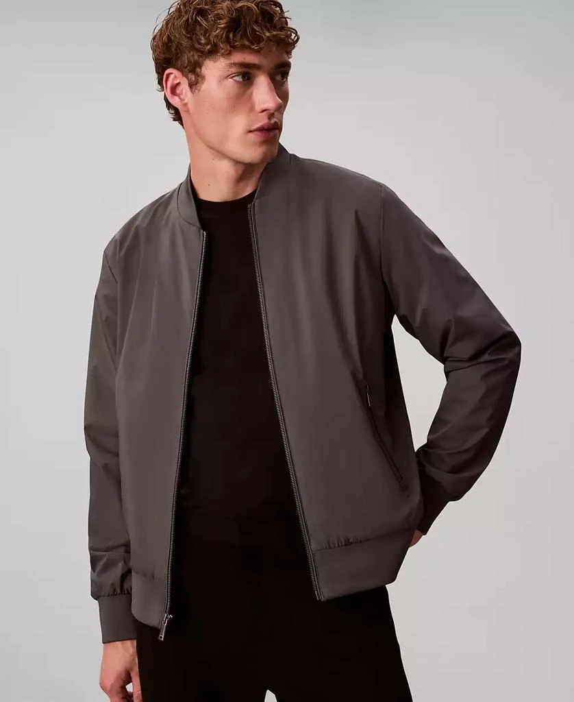 Calvin Klein Men's Logo-Print Matte Bomber Jacket 10