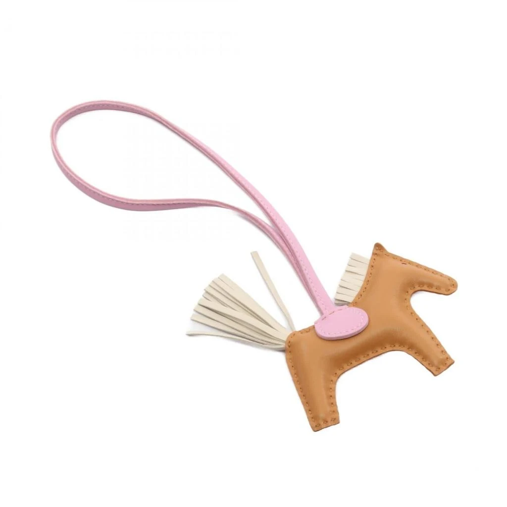 Hermes ivory pink Agneau Milo Handbag Charm (Pre-Owned) 2