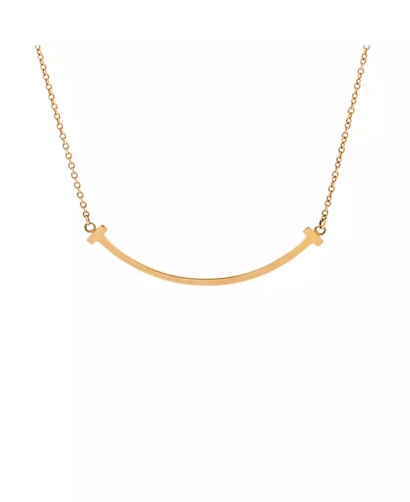 Pre-Owned Tiffany 
Co T Smile Pendant Necklace