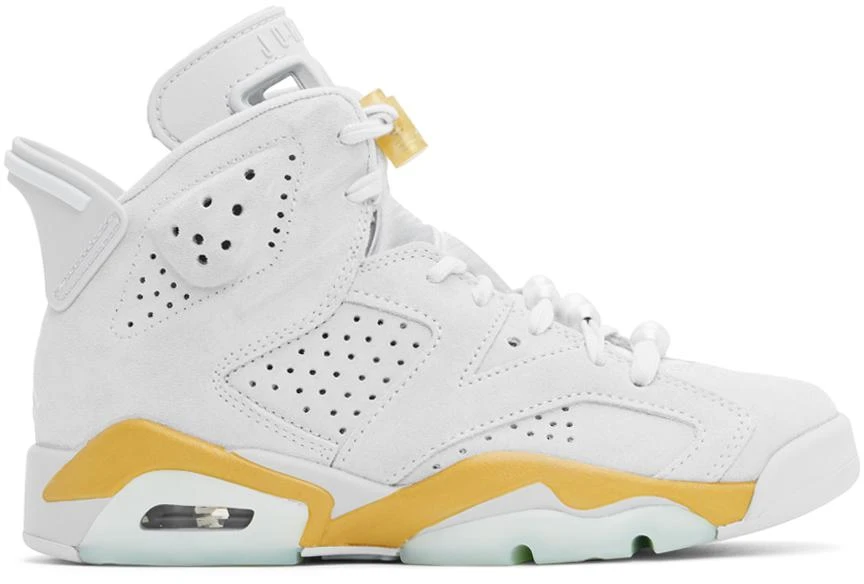 Jordan Gray Air Jordan 6 Retro 'Pearl' Sneakers 1