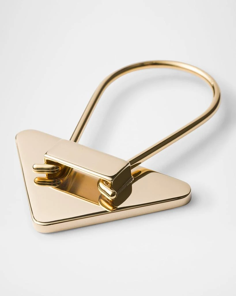 Prada Triangle Logo Metal Keychain 2