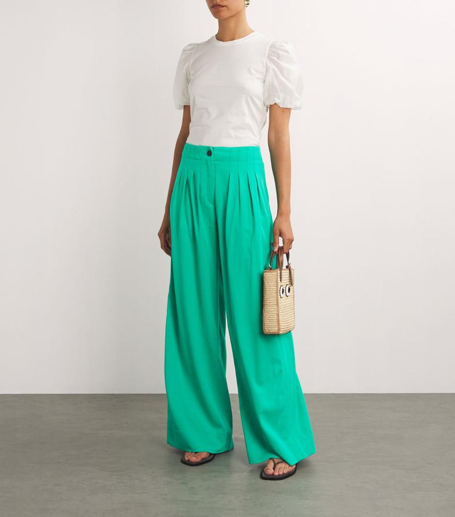 ME+EM Virgin Wool-Blend Wide-Leg Trousers