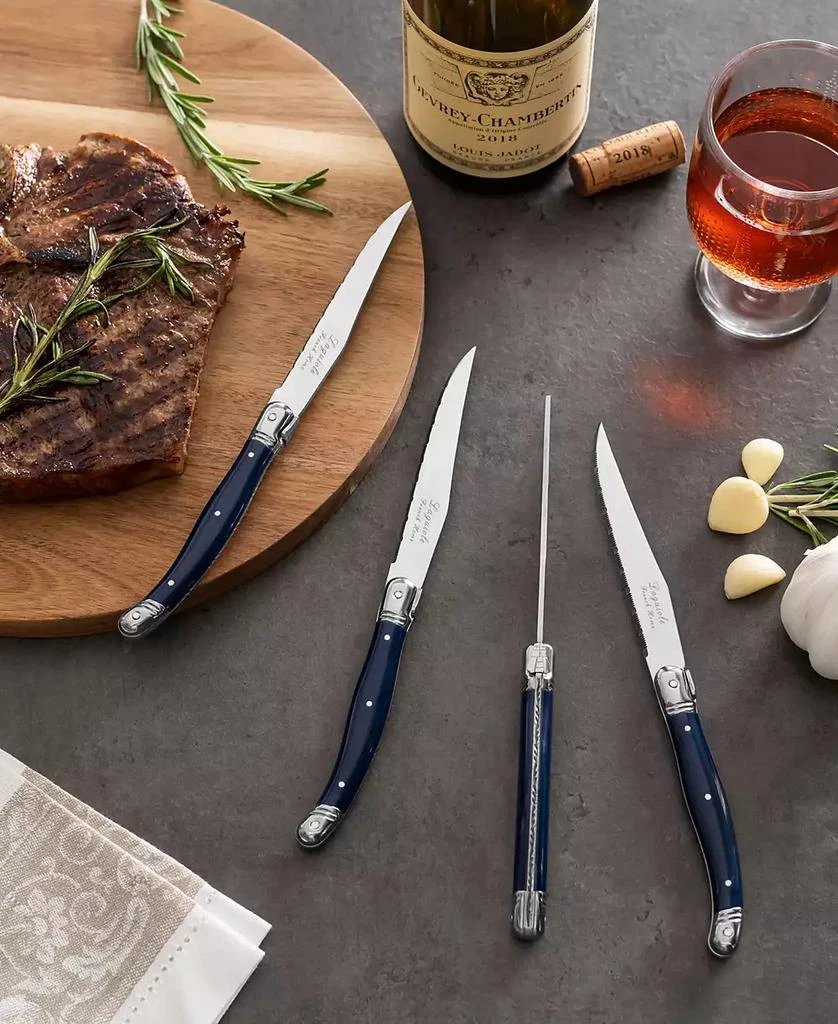 French Home Laguiole Connoisseur 4-Piece Steak Knife Set with Handles 3