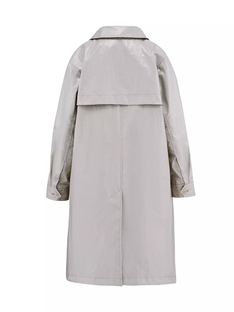 Jane Post Tailored Single-Breasted Trench Coat