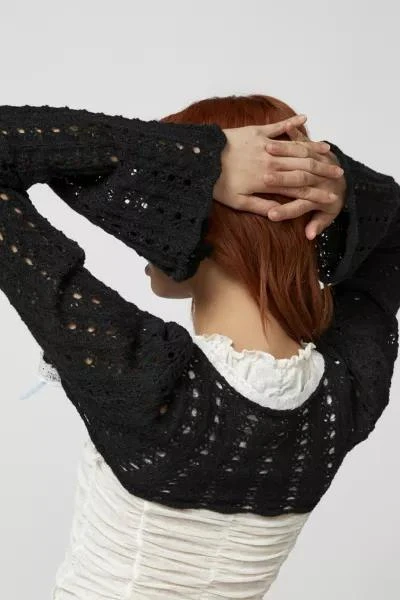 Urban Outfitters Bow Crochet Shrug Cardigan 3