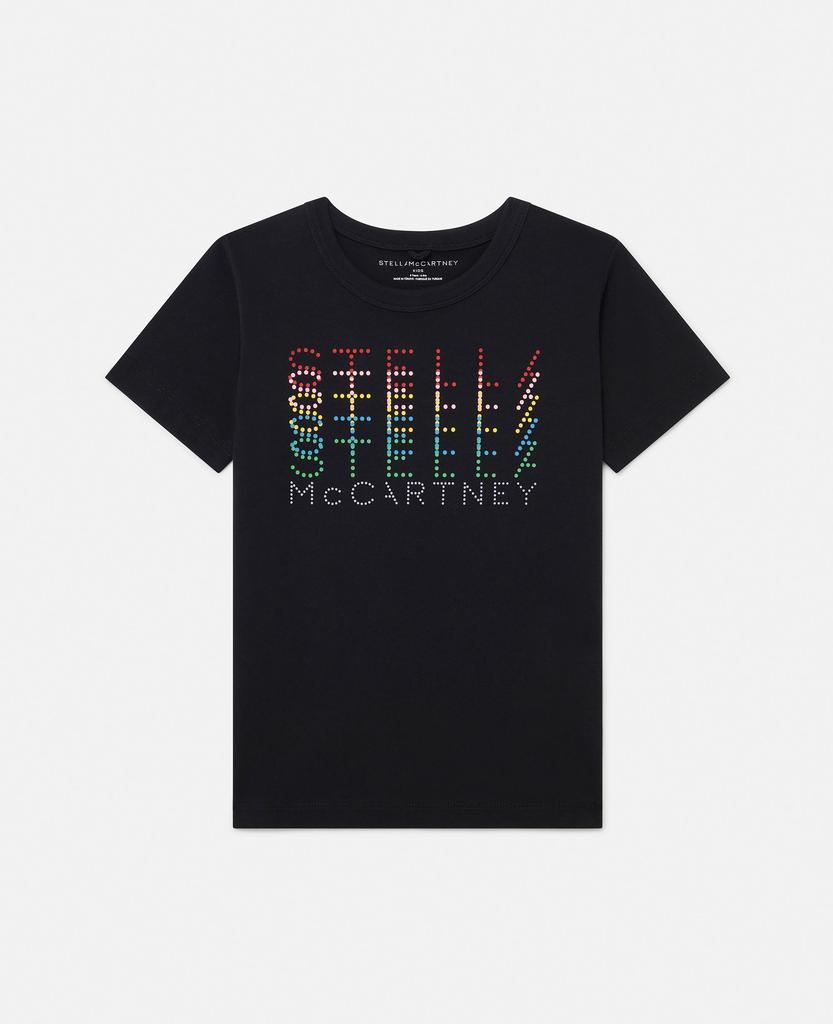 Stella McCartney Stella McCartney - Logo Graphic T-Shirt, Woman, Black, Size: 5