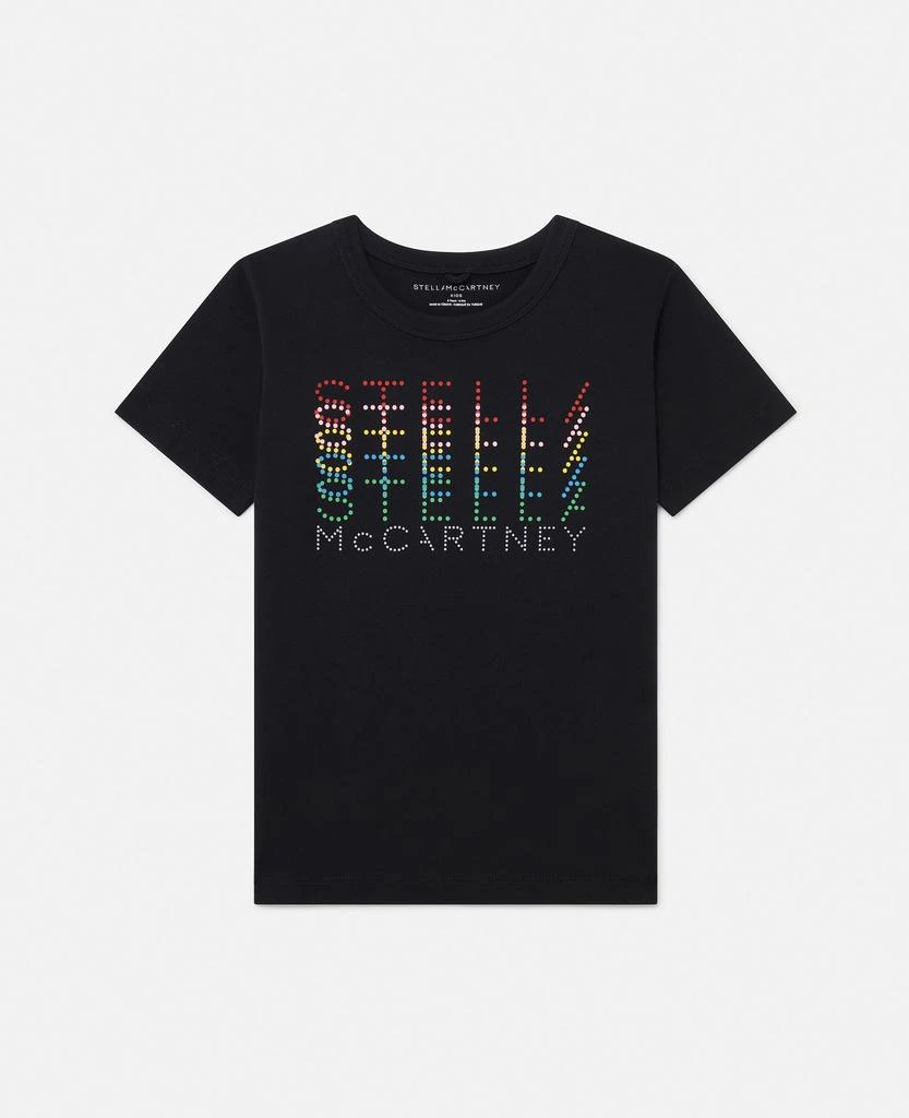 Stella McCartney Stella McCartney - Logo Graphic T-Shirt, Woman, Black, Size: 5 1