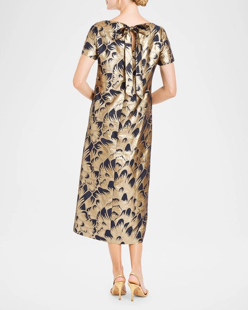 Mestiza New York Adria Metallic Jacquard Midi Shift Dress 3