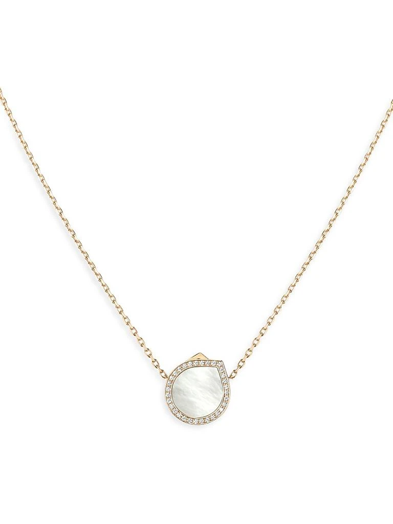 Repossi Antifer 18K Rose Gold, Mother-Of-Pearl & 0.18 TCW Diamond Pendant Necklace 1