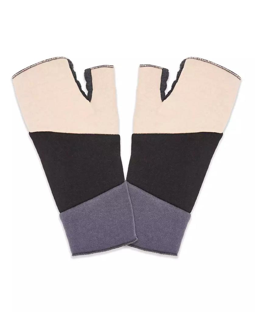 Feelgoodz Women’s Artisan Crafted Fleece Lined Color Block Fingerless Gloves
