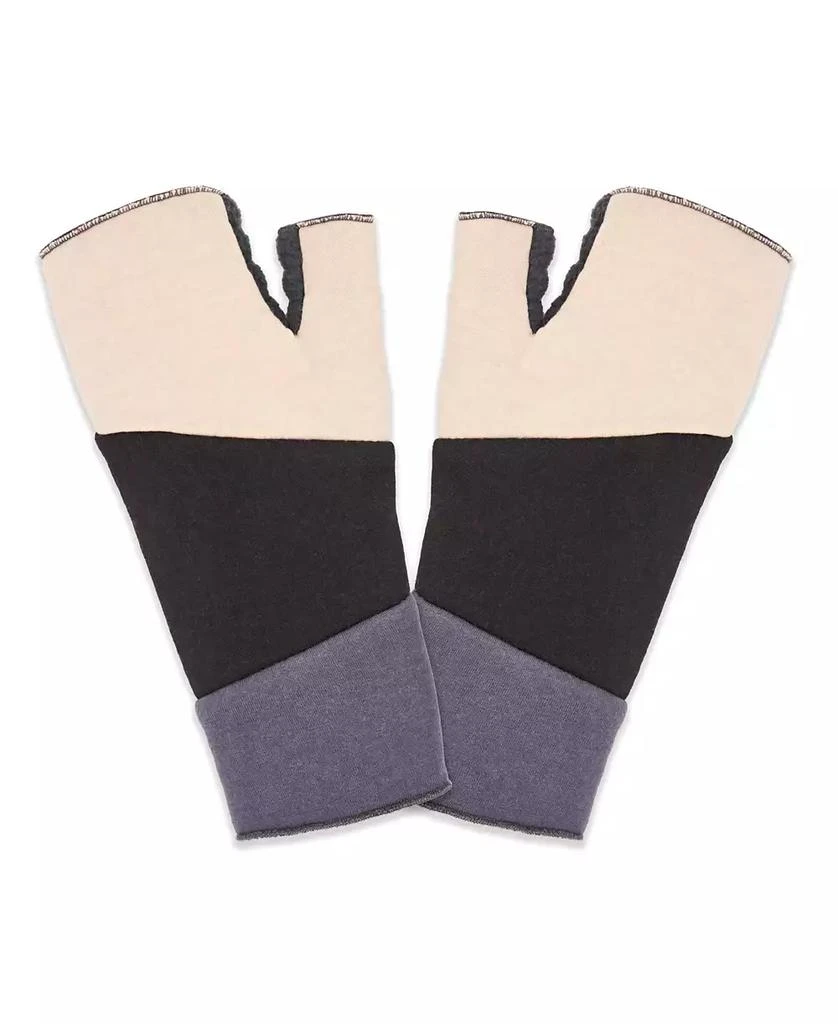 Feelgoodz Women’s Artisan Crafted Fleece Lined Color Block Fingerless Gloves 1