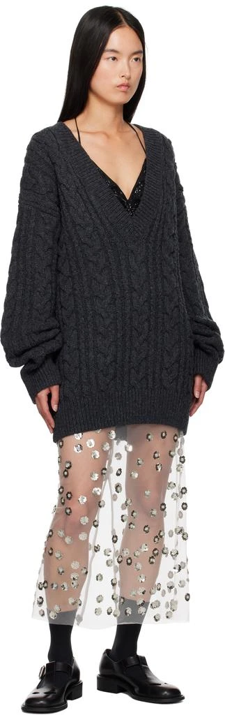 CECILIE BAHNSEN Gray Alia Sweater 4