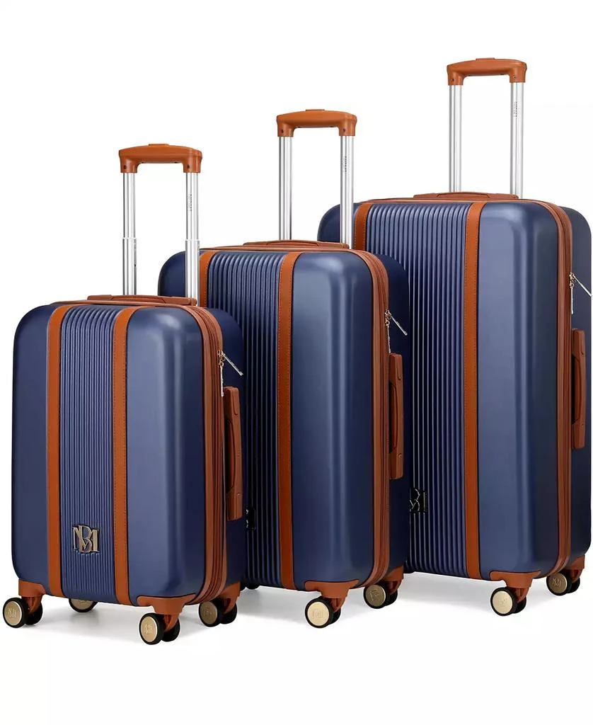 Badgley Mischka Mia Expandable Retro Luggage Set, 3 Piece 1