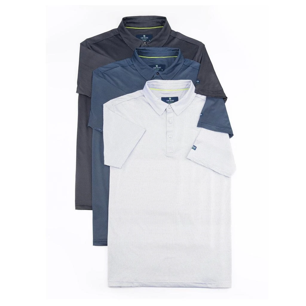 Tom Baine Men's Performance Solid Four-Way Stretch Golf Polo 4