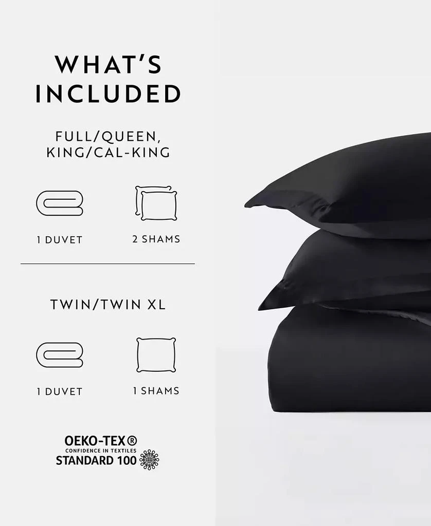 IENJOY HOME Double Brushed Solid Duvet Cover Set 4