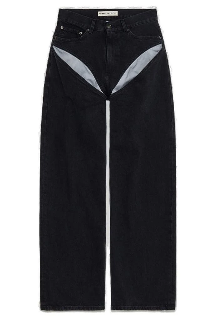 Y/Project Y/Project Cut-Out Detailed High Waist Jeans 1