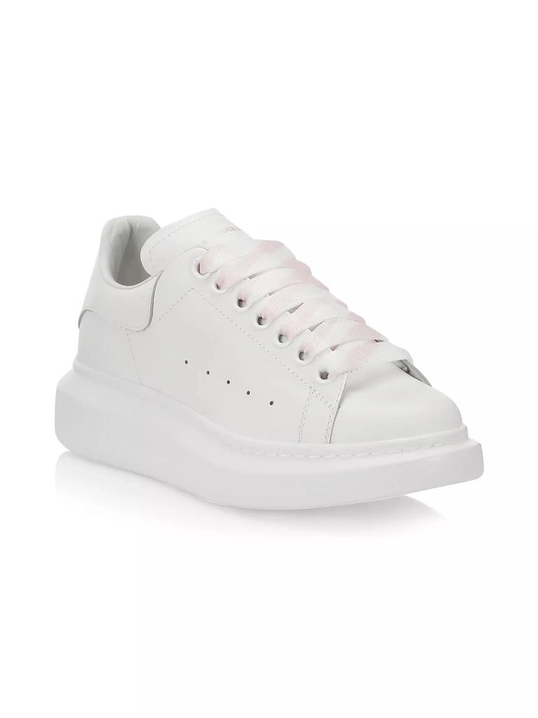 Alexander McQueen Women's Oversized Embossed Logo Leather Sneakers 2