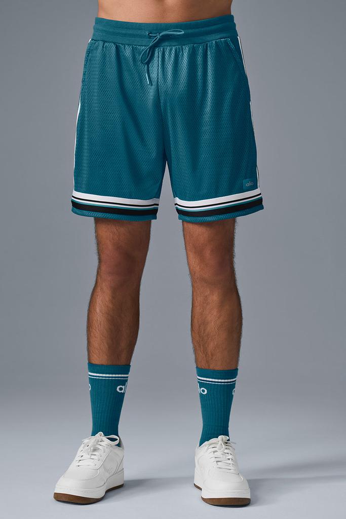 Alo 7" Key Mesh Basketball Short - Oceanic Teal