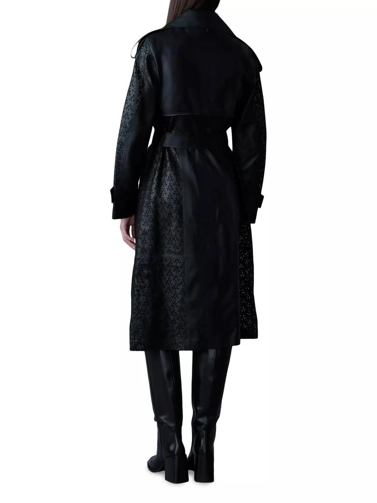 Mackage Lorelei Perforated Leather Trench Coat 4