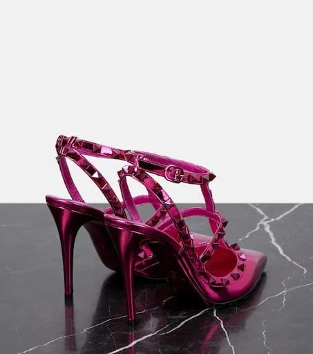 Valentino Rockstud metallic leather pumps 3