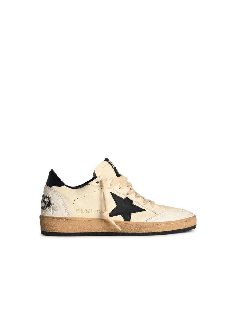 Golden Goose Golden Goose 'Ball Star' White Leather Sneakers