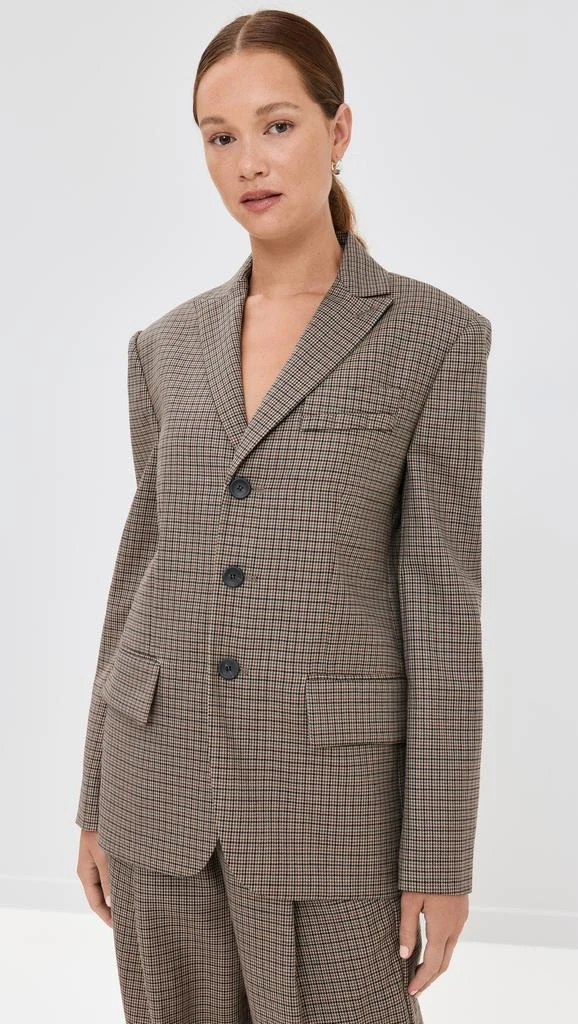 Tibi Thomas Menswear Check Dennis Cutout Blazer 6