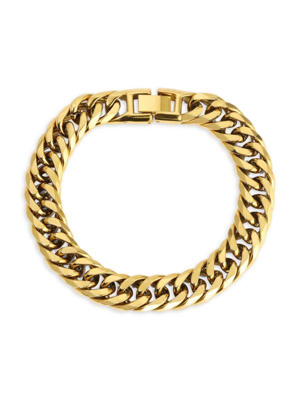 Eye Candy LA Luxe Valeria Goldtone Chunky Cuban Chain Bracelet