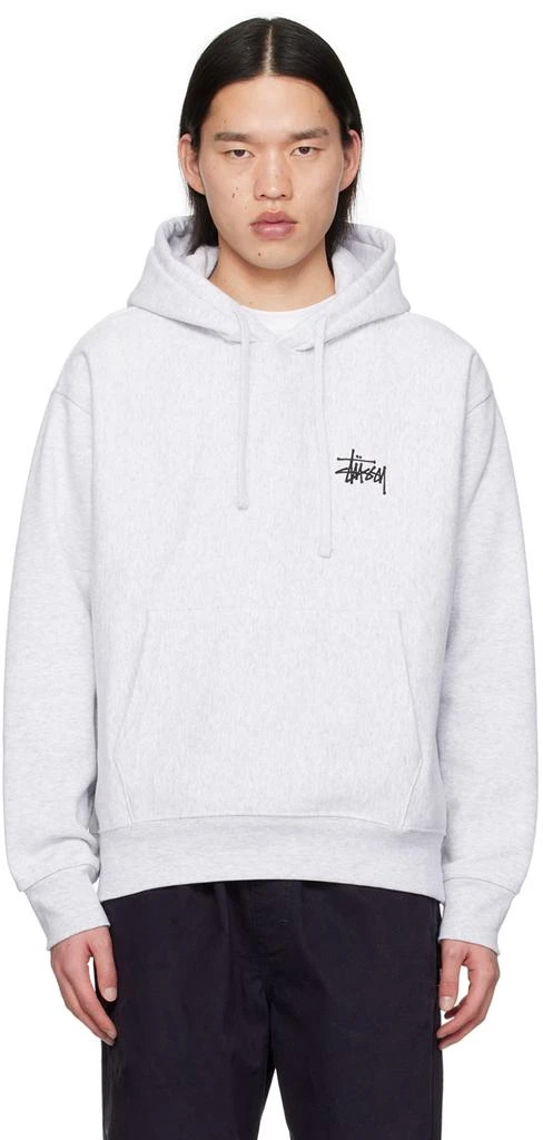 Stüssy Gray Basic Hoodie