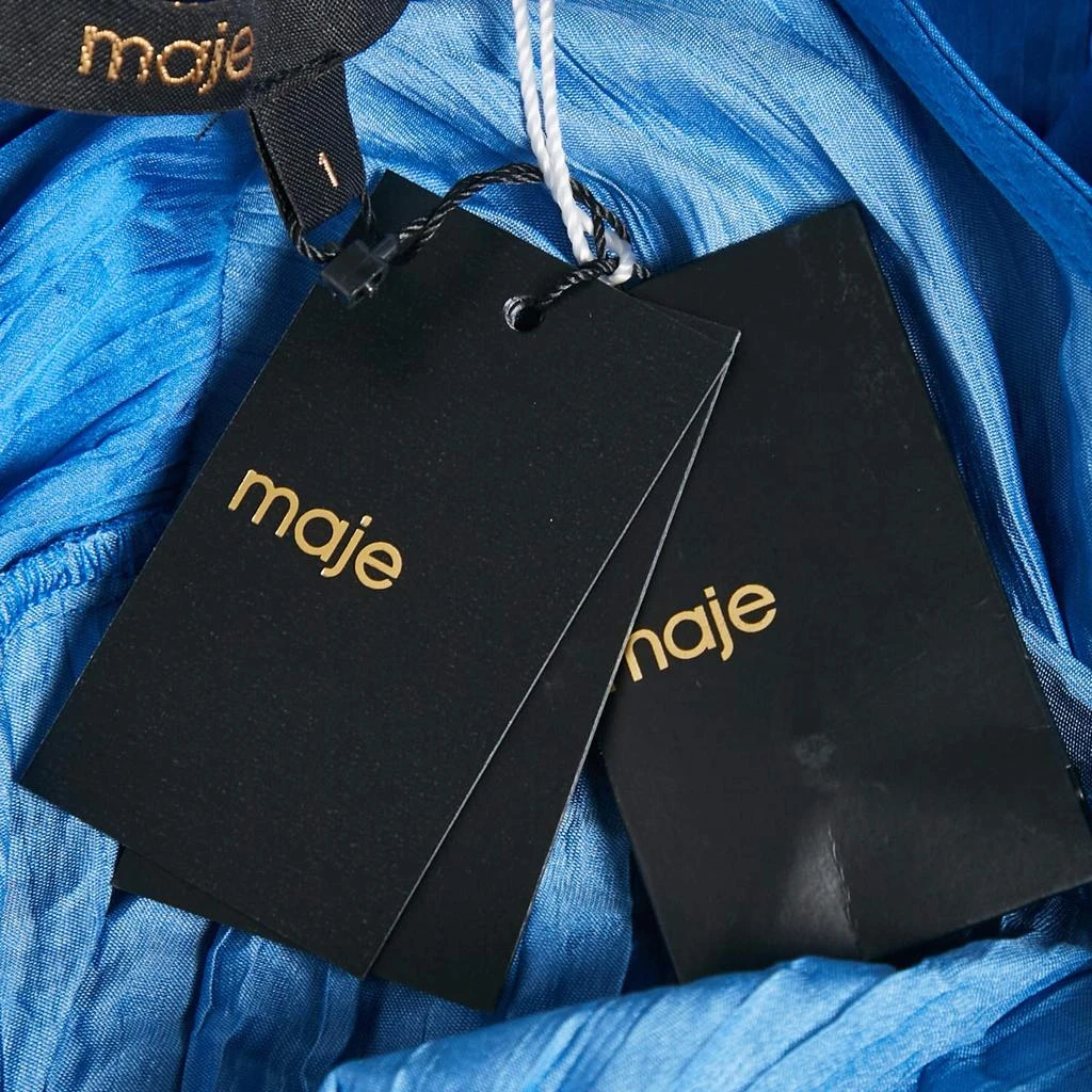 Maje Maje Blue Crepe Lace Trimmed Top and Skirt Set M/S 6