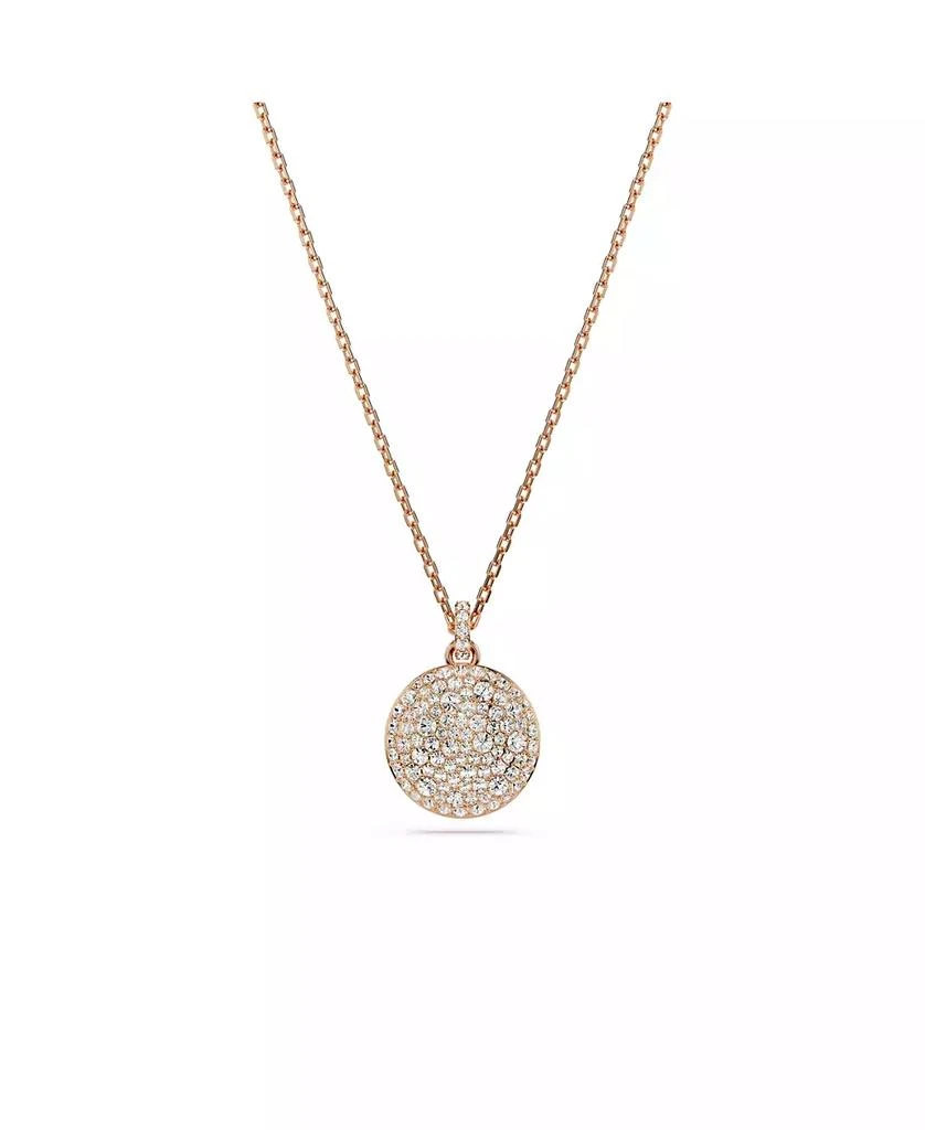 Swarovski White, Rhodium Plated or Rose-Gold Tone or Gold-Tone Meteora Layered Pendant Necklace 6