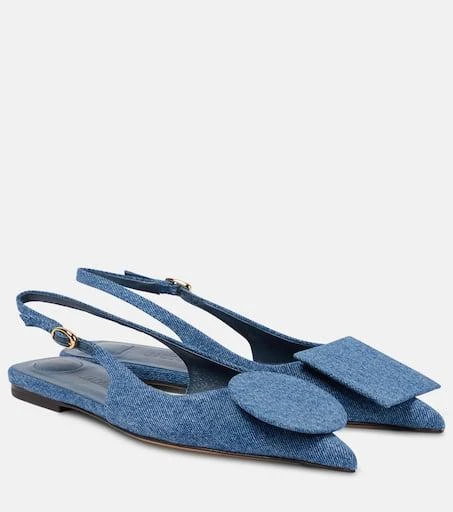 Jacquemus Les Slingbacks Duelo Plates denim flats 1