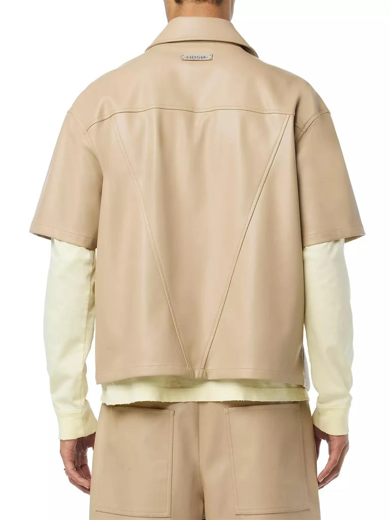 Hudson Faux Leather Zip Shirt 6