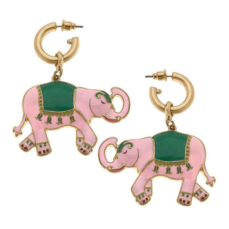 Canvas Style Women's Livy Enamel Elephant Earrings ONE SIZE ONLY