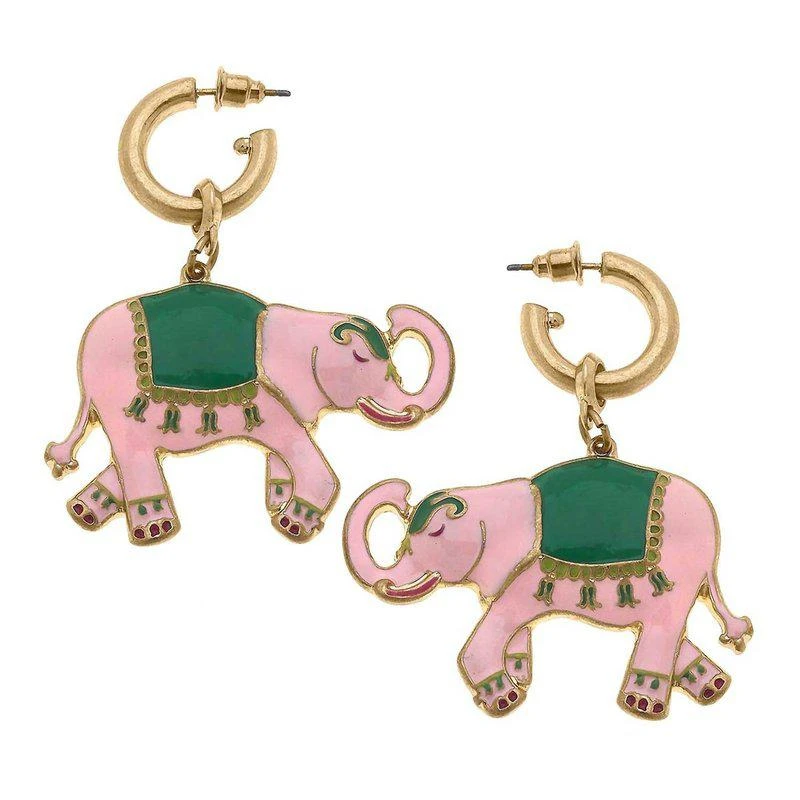 Canvas Style Women's Livy Enamel Elephant Earrings ONE SIZE ONLY 1