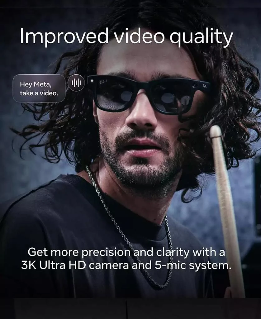 Ray-Ban Unisex Polarized AI Glasses, Meta Wayfarer RW4012 - GEN 2 9