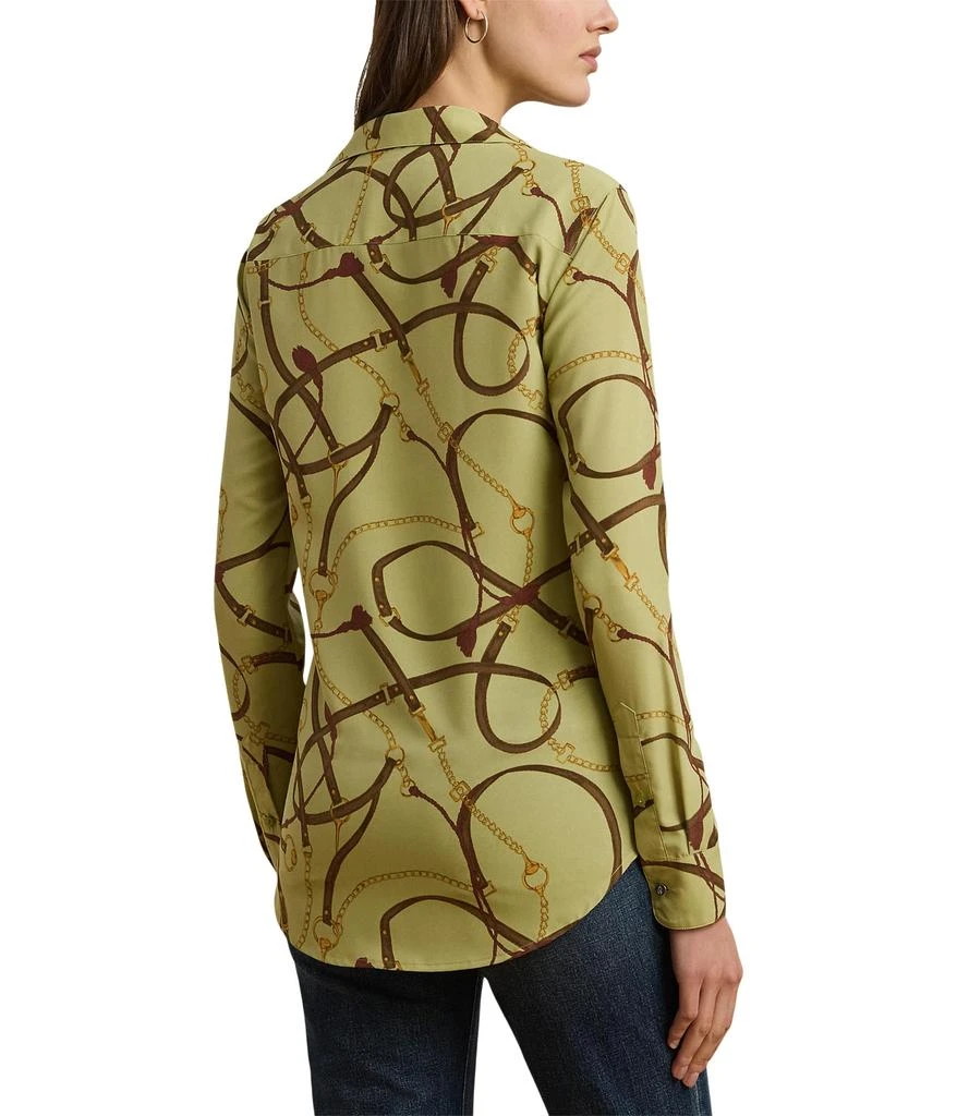Ralph Lauren Classic Fit Belting-Print Crepe Shirt 2