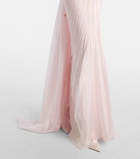 strapless open back dress Olympia Asymmetrical Pleated Maxi Dress main image 0