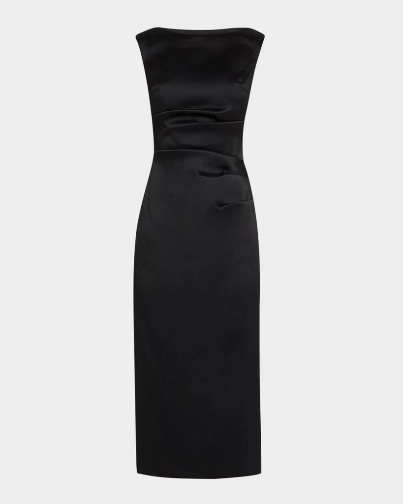 Aidan Mattox Sleeveless Stretch Mikado Midi Dress 1
